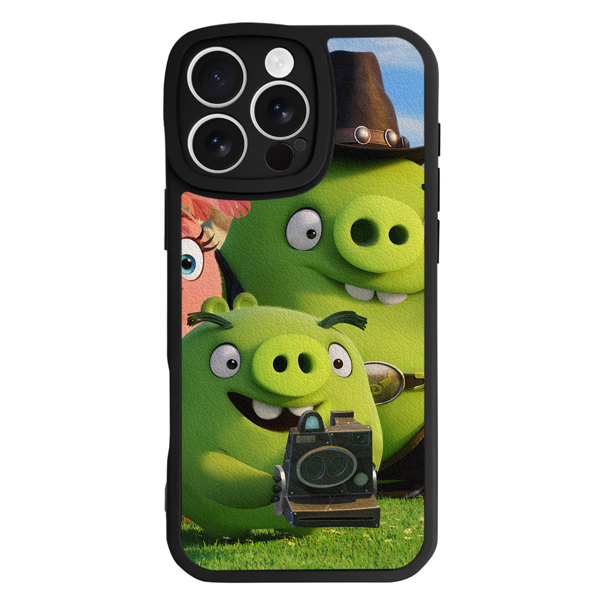 （画像用） Angry Birds アングリーバード 【iPhone 16シリーズ対応】シリコンスマホケース（レザー調） 材質：シリコン